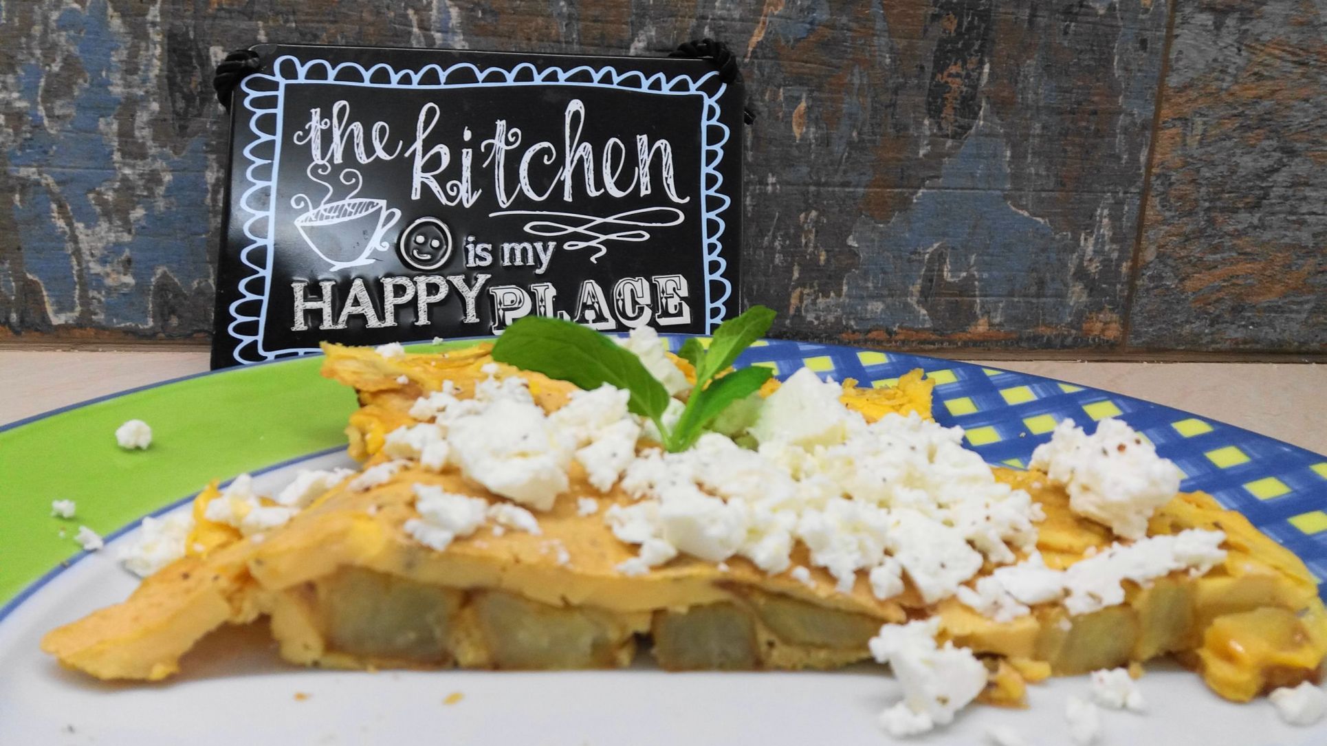 Ομελέτα με πατάτες και φέτα