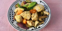 Κοτόπουλο με λαχανικά στο τηγάνι