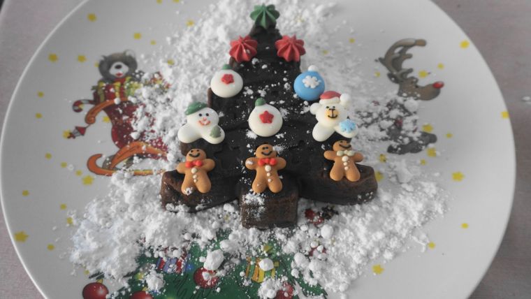 Brownie σοκολάτας Χριστουγεννιάτικο Δέντρο