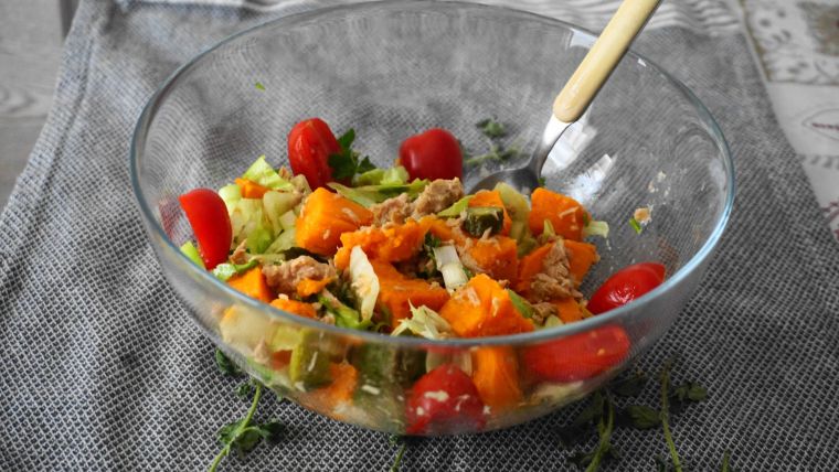 Σαλάτα γλυκοπατάτας με τόνο