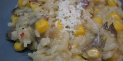 Ριζότο με καλαμπόκι και μανιτάρια